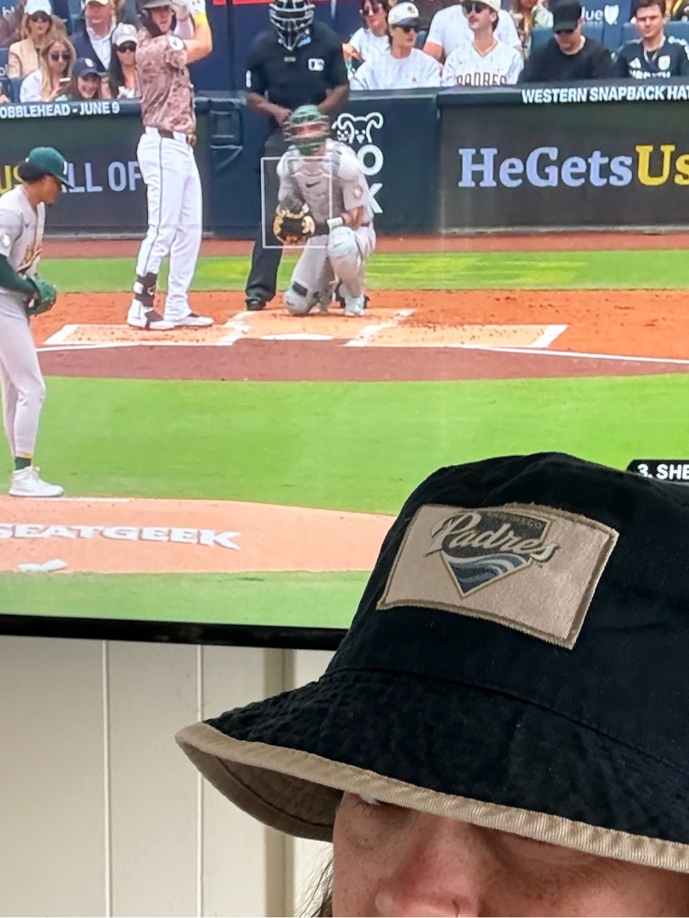 San Diego Padres Blue and Tan Reversible Bucket Hat